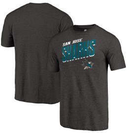 Fanatics Branded San Jose Sharks Slant Strike Tri-Blend