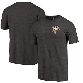 Fanatics Branded Pittsburgh Penguins Primary Logo Left Chest Distressed Tri-Blend