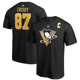 Fanatics Branded Sidney Crosby Pittsburgh Penguins Stack Logo Name & Number