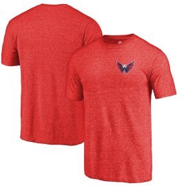 Fanatics Branded Washington Capitals Primary Logo Left Chest Distressed Tri-Blend