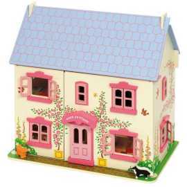 Bigjigs Toys Drevený ružový domček