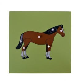 Montessori Puzzle s kostrou kôň