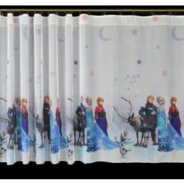 Detský voál / záclona Disney Frozen Elsa, Anna a priatelia v.155cm a 160cm