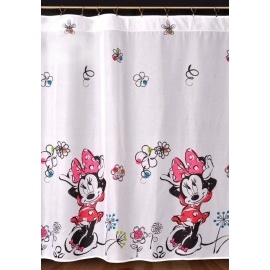 Detský voál / záclona Disney Minnie Mouse kvety v.155cm