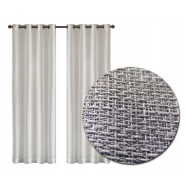 Hotové hrubé záves Batist ľan 140x250cm na kolieskach / krúžkoch rôzne farby