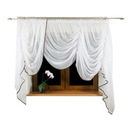 Hotová voálové nariasená záclona Orfa rôzne farby 440x160cm