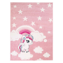 Detský kusový koberec pastel koník Pony ružový