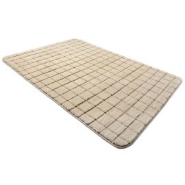 Plyšový kusový koberec 3D cappucino Brick Black