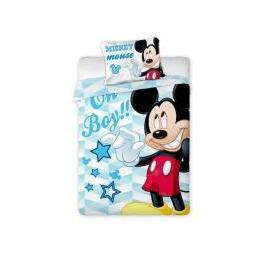 Bavlnené detské obliečky do postieľky licenčné Disney 100x135cm / 40x60cm Mickey mouse boy modré