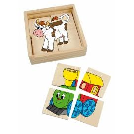 Woody Minipuzzle Mašinka v drevenej krabičke