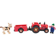 Small Foot Drevený farmársky traktor s vlečkou - cena, porovnanie