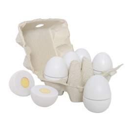 Jabadabado Drevený obal so 6 vajíčkami