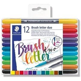 Staedtler Brush letter Duo 12 farieb