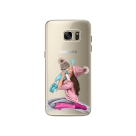 iSaprio Kissing Mom Brunette and Boy Samsung Galaxy S7 Edge