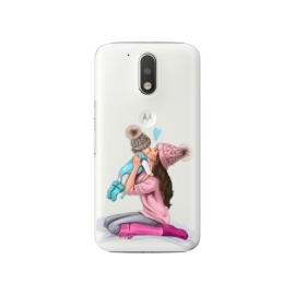 iSaprio Kissing Mom Brunette and Boy Lenovo Moto G4 / G4 Plus