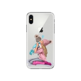 iSaprio Kissing Mom Blond and Boy Apple iPhone X