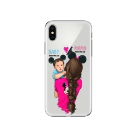 iSaprio Mama Mouse Brunette and Boy Apple iPhone X