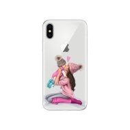 iSaprio Kissing Mom Brunette and Girl Apple iPhone X - cena, porovnanie