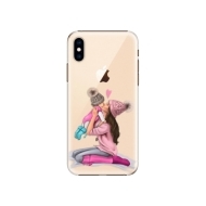iSaprio Kissing Mom Brunette and Girl Apple iPhone XS - cena, porovnanie