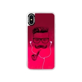 iSaprio Pink Man With Headphones 01 Apple iPhone X