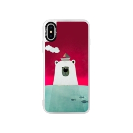 iSaprio Pink Bear With Boat Apple iPhone X