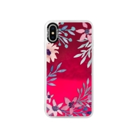 iSaprio Pink Leaves and Flowers Apple iPhone XS