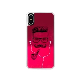 iSaprio Pink Man With Headphones 01 Apple iPhone XS