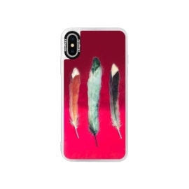 iSaprio Pink Three Feathers Apple iPhone X