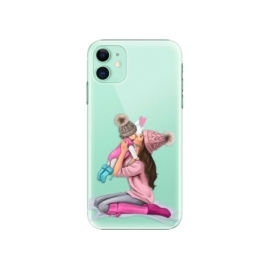 iSaprio Kissing Mom Brunette and Girl Apple iPhone 11