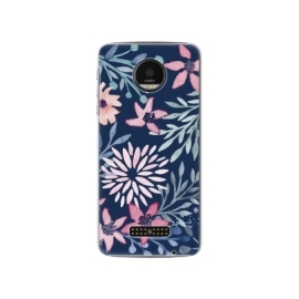 iSaprio Leaves on Blue Lenovo Moto Z