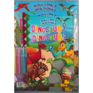 Komplet Dinosaury (2 maľovanky+2 aktivity zošity + farebné ceruzky) - cena, porovnanie