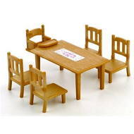 Sylvanian Families Nábytok - jedálenský stôl so stoličkami - cena, porovnanie