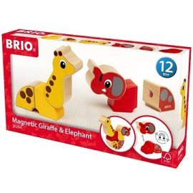 Brio 30284 Magnetické zvieratká žirafa a slon