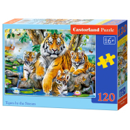 Castorland Tigers by the Stream 120 - cena, porovnanie