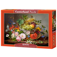 Castorland Still life with flowers and fruit basket 2000 - cena, porovnanie