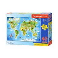Castorland World map Maxi 40 - cena, porovnanie