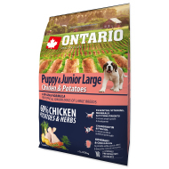 Ontario Puppy & Junior Large Chicken & Potatoes 2.25kg - cena, porovnanie