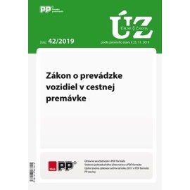 UZZ 42/2019 Zákon o prevádzke vozidiel v cestnej premávke