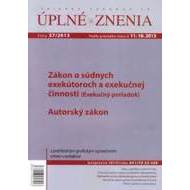 UZZ 37/2013 Zákon o súdnych exekútoroch a exekučnej činnosti - cena, porovnanie