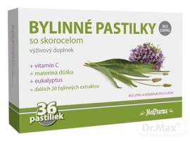 MedPharma Bylinné pastilky so skorocelom 36ks