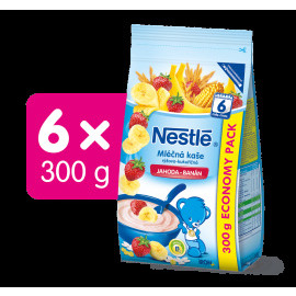 Nestlé Mliečna kaša Banán-Jahoda 6x300g