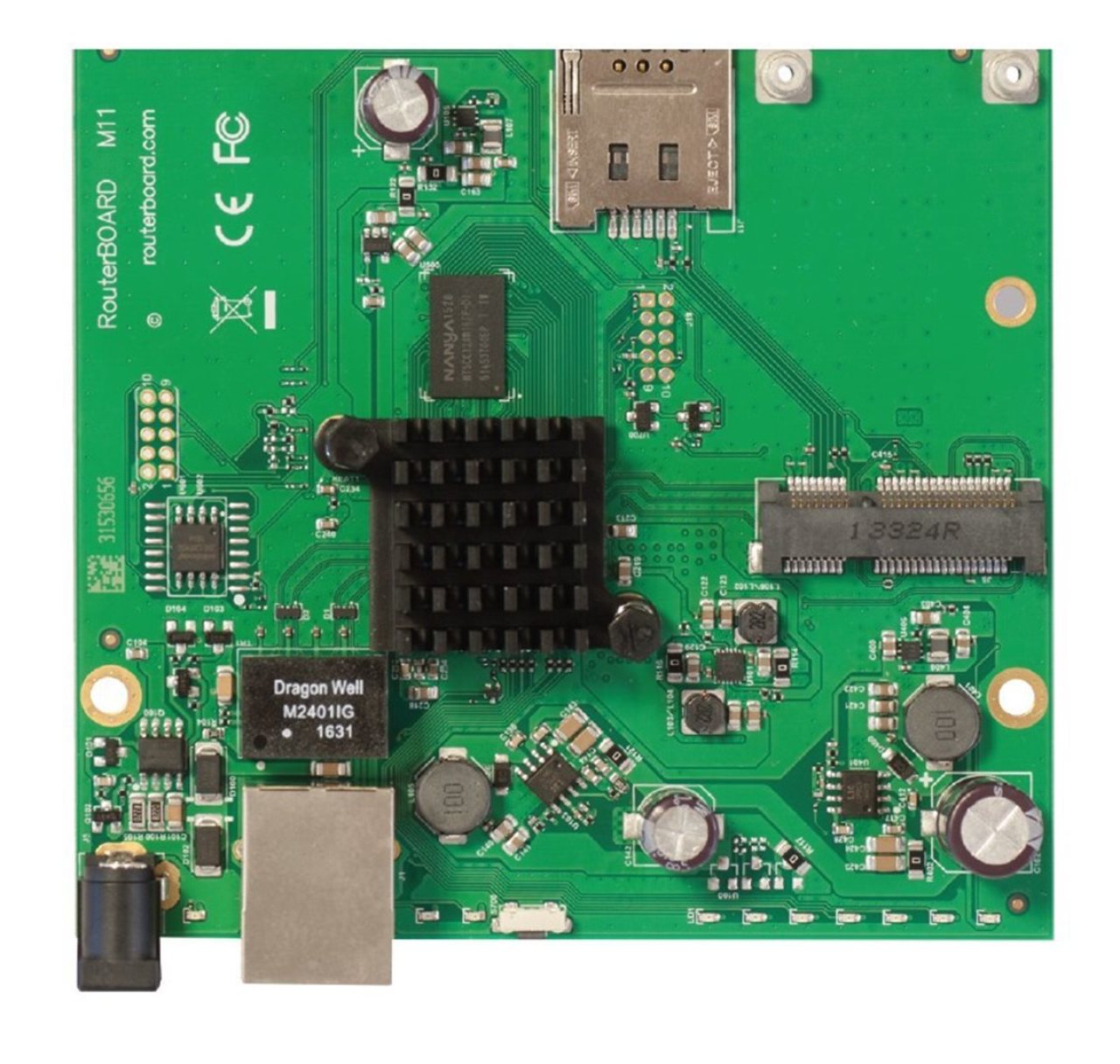 MikroTik RouterBOARD RBM11G 256MB RAM, 2x 880 MHz, 1x miniPCI-e, 1x SIM slot, 1x LAN, L4