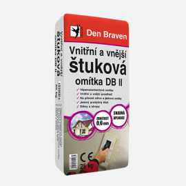 Den Braven Vnútorná a vonkajšia štuková omietka DB II 25kg