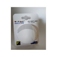 V-Tac PRO LED nočné svetlo do zásuvky denná biela kruhové - cena, porovnanie