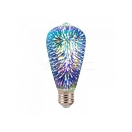 V-Tac LED žiarovka E27 ST64 3W teplá biela filament "3D ježko"