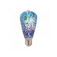 V-Tac LED žiarovka E27 ST64 3W teplá biela filament "3D ježko" - cena, porovnanie