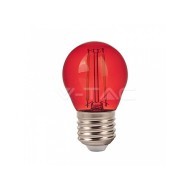 V-Tac LED žiarovka E27 G45 2W červená - cena, porovnanie