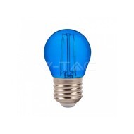 V-Tac LED žiarovka E27 G45 2W modrá - cena, porovnanie