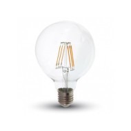 V-Tac PRO SAMSUNG LED žiarovka E27 G125 6W teplá biela filament - cena, porovnanie