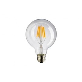 V-Tac LED žiarovka E27 G125 4W teplá biela filament frost stmievateľná